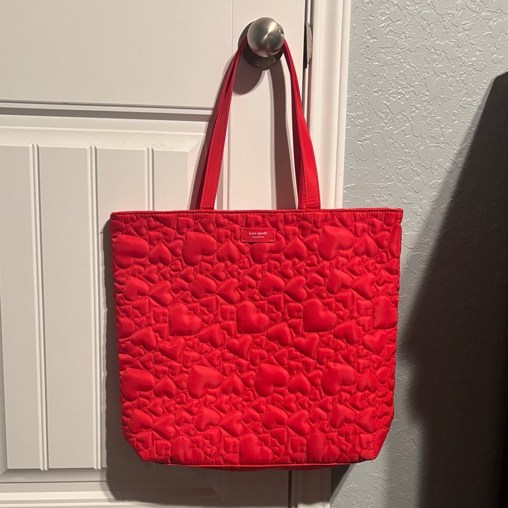 Kate Spade Red Heart Quilted Tote